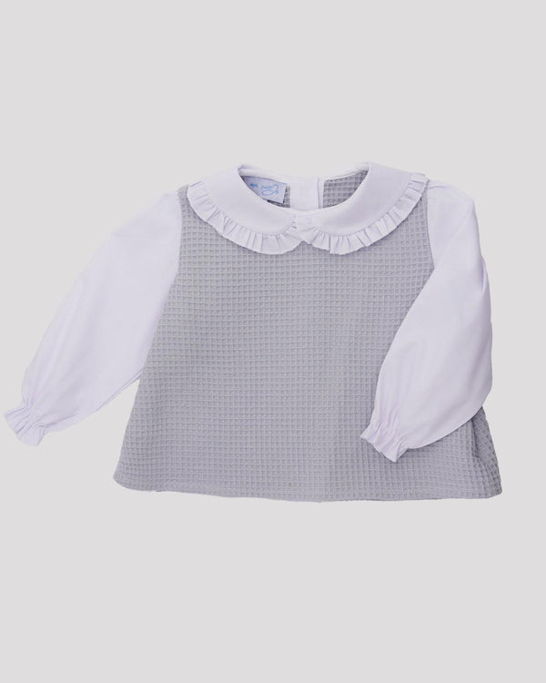 Compleu camasa si fusta waffle bumbac